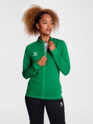 Damska bluza dresowa z poliestru zapinana na zamek Hummel Authentic. Zielone bluzy Hummel, xs, bez wzorów, z dresówki, bez kaptura. Za 212.45 zł.
