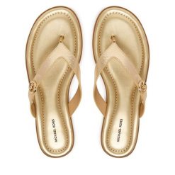Japonki MICHAEL Michael Kors. Żółte klapki MICHAEL Michael Kors, bez wzorów, bez obcasa. Za 479.99 zł.
