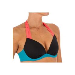 Góra kostiumu kąpielowego ELENA COLORBLOCK damska. Czarne koszulki sportowe OLAIAN, bez wzorów, z elastanu, bez ramiączek. W wyprzedaży za 39.99 zł.