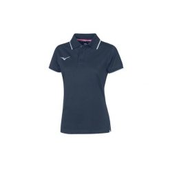 Damska koszulka polo Mizuno. Niebieskie koszulki polo Mizuno, bez wzorów, bez kołnierzyka, bez ramiączek. Za 170.50 zł.