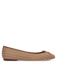 LAUREN RALPH LAUREN Baleriny 802P18430001 Beżowy. Brązowe baleriny Lauren Ralph Lauren, bez wzorów, z materiału, bez obcasa. Za 729.99 zł.
