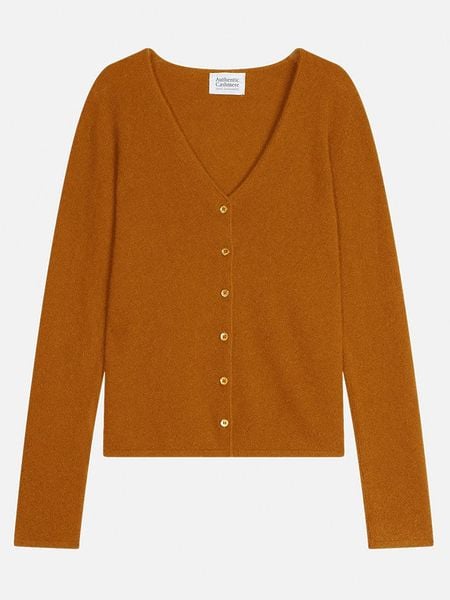 AUTHENTIC CASHMERE Kaszmirowy kardigan "Chalais" w kolorze karmelowym rozmiar: M. Brązowe kardigany AUTHENTIC CASHMERE, m, bez wzorów, z kaszmiru. Za 457.95 zł.