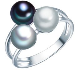 Valero Pearls Pierścionek z perłą srebro wysokiej próby Perła hodowlana słodkowodna srebrny Pierścionki 1 ct Damski. Szare pierścionki Valero Pearls, z perłą, srebrne. Za 289.99 zł.