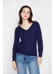 C& Jo Sweter w kolorze granatowym rozmiar: 34. Niebieskie swetry C& Jo, bez wzorów, ze splotem, bez ramiączek. Za 121.99 zł.