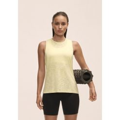 Damska Koszulka Sportowa Casall Soft Tank Top Fitness Joga. Żółte koszulki sportowe Casall, bez wzorów, z tkaniny, bez ramiączek, na fitness i siłownię. Za 249.99 zł.