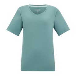 T-shirt Damski W Serek Fingal. Zielone t-shirty Regatta, bez wzorów, bez kołnierzyka, bez ramiączek. Za 76.99 zł.