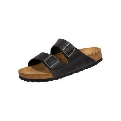 Klapki unisex Birkenstock Arizona. Czarne klapki Birkenstock, bez wzorów, z materiału, bez obcasa. Za 479.00 zł.
