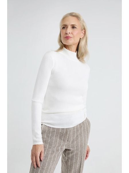 Josephine & Co Sweter "Angie" w kolorze białym rozmiar: L. Białe swetry Josephine & Co, l, bez wzorów, z wełny, bez ramiączek. Za 168.46 zł.