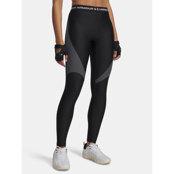 Legginsy Under Armour HeatGear Rib. Czarne legginsy Under Armour, bez wzorów. Za 139.99 zł.