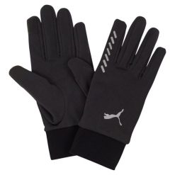 Rękawiczki Zimowe Do Biegania Z Logo. Czarne rękawiczki Puma, bez wzorów, sportowe. Za 130.99 zł.