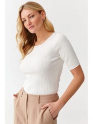 TATUUM Sweter w kolorze białym rozmiar: XS. Białe swetry Tatuum, xs, bez wzorów, bez ramiączek. Za 48.16 zł.
