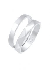 Elli Damy Bandring Basic Hexagon Hammered in 925 Sterling Silver Pierścionki 1 ct Damski. Szare pierścionki Elli, srebrne. Za 238.99 zł.