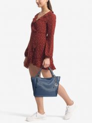 Lia Biassoni Skórzana torebka "Alserio" w kolorze niebieskim - 42 x 26 x 14 cm rozmiar: onesize. Niebieskie torby na ramię Lia Biassoni, bez wzorów, z materiału, na ramię, bez dodatków. Za 304.99 zł.