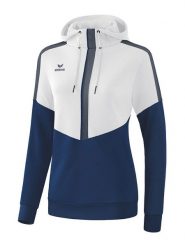 Erima Bluza "Squad" w kolorze biało-granatowym rozmiar: 42. Białe bluzy Erima, bez wzorów, z kapturem. Za 96.83 zł.
