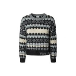 Sweter damski Pepe Jeans Celestine. Szare swetry Pepe Jeans, na zimę, bez wzorów, z jeansu, bez ramiączek. W wyprzedaży za 324.50 zł.