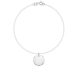 Bransoletka ze srebrnym medalikiem na łańcuszku Nitka. Szare bransoletki Lilou, srebrne. Za 178.00 zł.