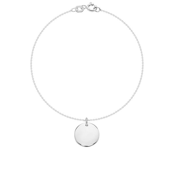 Bransoletka ze srebrnym medalikiem na łańcuszku Nitka. Szare bransoletki Lilou, srebrne. Za 178.00 zł.