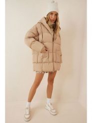 Happiness Istanbul Płaszcz pikowany w kolorze beżowym rozmiar: onesize. Brązowe płaszcze Happiness Istanbul, bez wzorów, bez kaptura. Za 171.28 zł.
