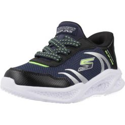Buty SKECHERS SLIP-INS METEOR LIGHTS Niebieski. Niebieskie trekkingi Skechers, z syntetyku, trekkingowe. Za 237.99 zł.