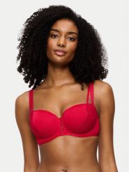 Triumph Biustonosz z fiszbiną Palina Moonlight Kiss 10224803 Czerwony. Czerwone biustonosze Triumph, bez wzorów, z syntetyku. Za 239.99 zł.