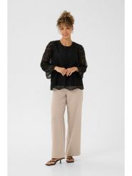 Cream Bluzka w kolorze czarnym rozmiar: 44. Czarne bluzki Cream, bez wzorów, z koronki, bez kołnierzyka, bez ramiączek. Za 165.99 zł.