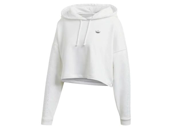 Bluza damska ADIDAS BB CP HOODIE 48. Białe bluzy Adidas, bez wzorów, z bawełny, bez kaptura. Za 249.00 zł.