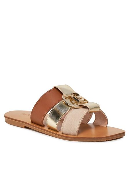 Liu Jo Klapki Saba 08 SA4119 PX488 Brązowy. Brązowe klapki Liu Jo, bez wzorów, ze skóry, bez obcasa. Za 369.99 zł.