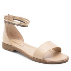 Sandały Lasocki. Brązowe sandały Lasocki, bez wzorów, bez obcasa, na płaskiej podeszwie, bez zapięcia. Za 169.99 zł.