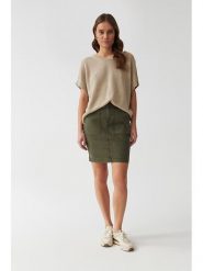 TATUUM Spódnica dżinsowa w kolorze khaki rozmiar: 36. Brązowe spódnice Tatuum, bez wzorów, mini. Za 140.86 zł.