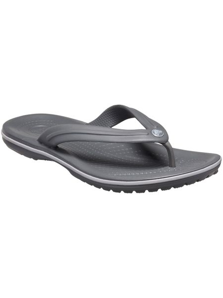 Klapki Crocs Crocband Flip U Dorośli. Szare klapki Crocs, bez wzorów, bez obcasa. Za 169.99 zł.