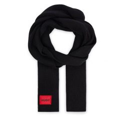 Szalik HUGO. Czarne szaliki Hugo, bez wzorów. Za 426.99 zł.