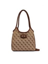 Guess Torebka Samantha Mini HWJG23 13750 Brązowy. Brązowe torebki klasyczne Guess, z aplikacjami, z materiału, bez dodatków. Za 494.99 zł.