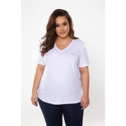 Koszulka fitness damska Rough Radical Ready Plus size. Białe bluzki ROUGH RADICAL, plus size, bez wzorów, sportowe, bez kołnierzyka, plus size, bez ramiączek. Za 109.90 zł.