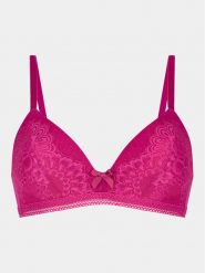 Hunkemöller Biustonosz bezfiszbinowy Bessie Non Wired Low D Pu 202655 Różowy. Czerwone biustonosze Hunkemöller, bez wzorów, z syntetyku. Za 129.99 zł.