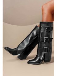 C'M Kozaki w kolorze czarnym rozmiar: 38. Czarne kozaki C'M, na zimę, bez obcasa, bez zapięcia. Za 173.99 zł.