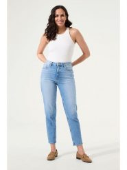 Garcia Dżinsy - Tapered fit - w kolorze błękitnym rozmiar: W26/L30. Niebieskie jeansy Garcia, l, z aplikacjami, z podwyższonym stanem. Za 239.95 zł.