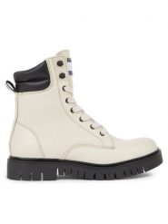 Tommy Jeans Trzewiki Tjw Lace Up Boot EN0EN02314 Beżowy. Brązowe botki Tommy Jeans, bez wzorów, z jeansu, bez obcasa, na płaskiej podeszwie, bez zapięcia. Za 679.99 zł.