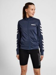 Damska bluza dresowa zapinana na zamek Hummel Legacy. Niebieskie bluzy Hummel, na wiosnę, s, bez wzorów, z dresówki, bez kaptura. Za 239.50 zł.