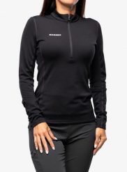 Bluza damska bez kaptura Mammut Aenergy ML Half Zip Pull. Czarne bluzy Mammut, xs, bez wzorów, z elastanu, bez kaptura. Za 464.45 zł.