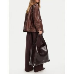 Torebka GINO ROSSI. Czerwone shopper Gino Rossi, bez wzorów, bez dodatków. Za 299.99 zł.