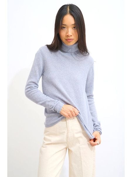 AUTHENTIC CASHMERE Kaszmirowy golf "Bise" w kolorze błękitnym rozmiar: XXL. Niebieskie golfy AUTHENTIC CASHMERE, xxl, bez wzorów, z kaszmiru, bez ramiączek. Za 368.96 zł.
