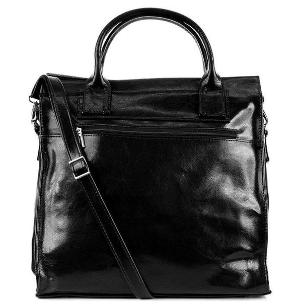 Teczka skórzana damska DAN-A T233 czarna. Czarne torebki klasyczne DAN-A, bez wzorów, ze skóry, bez dodatków. Za 399.99 zł.