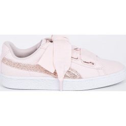 Puma - Buty Basket Heart Canvas Wn's. Czerwone obuwie sportowe Puma, z materiału, bez zapięcia. W wyprzedaży za 139.90 zł.