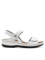 Inblu Sandały O6D3AA01 Biały. Białe sandały Inblu, bez wzorów, z materiału, bez obcasa, na płaskiej podeszwie, bez zapięcia. Za 149.99 zł.