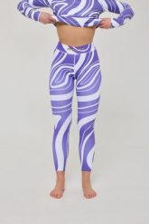 Legginsy termoaktywne – fioletowy wir, damskie. Fioletowe legginsy OOSC, l, bez wzorów, z materiału. Za 269.99 zł.