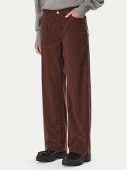 HUGO Spodnie materiałowe Hidami-1-W_B 50569803 Brązowy ciemny Relaxed Fit. Brązowe spodnie materiałowe Hugo, bez wzorów, z bawełny. Za 499.99 zł.