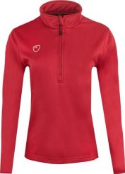 Bluza damska Playerlayer z 1/4 zamkiem i wydłużonym tyłem. Czerwone bluzy LOWRANCE, xs, bez wzorów, z materiału, bez kaptura. Za 122.99 zł.