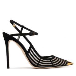 Szpilki Elisabetta Franchi. Czarne szpilki Elisabetta Franchi, bez wzorów, bez obcasa, na szpilce, bez zapięcia. Za 3,149.00 zł.