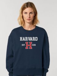 American Universities Bluza "Harvard EST 1636" w kolorze granatowym rozmiar: M. Niebieskie bluzy American Universities, m, bez wzorów, bez kaptura. Za 101.23 zł.
