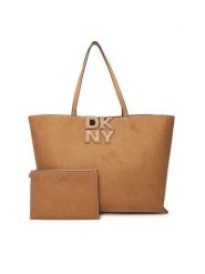 DKNY Torebka R52AMJ38 Brązowy. Brązowe torebki klasyczne DKNY, bez wzorów, ze skóry, bez dodatków. Za 749.99 zł.